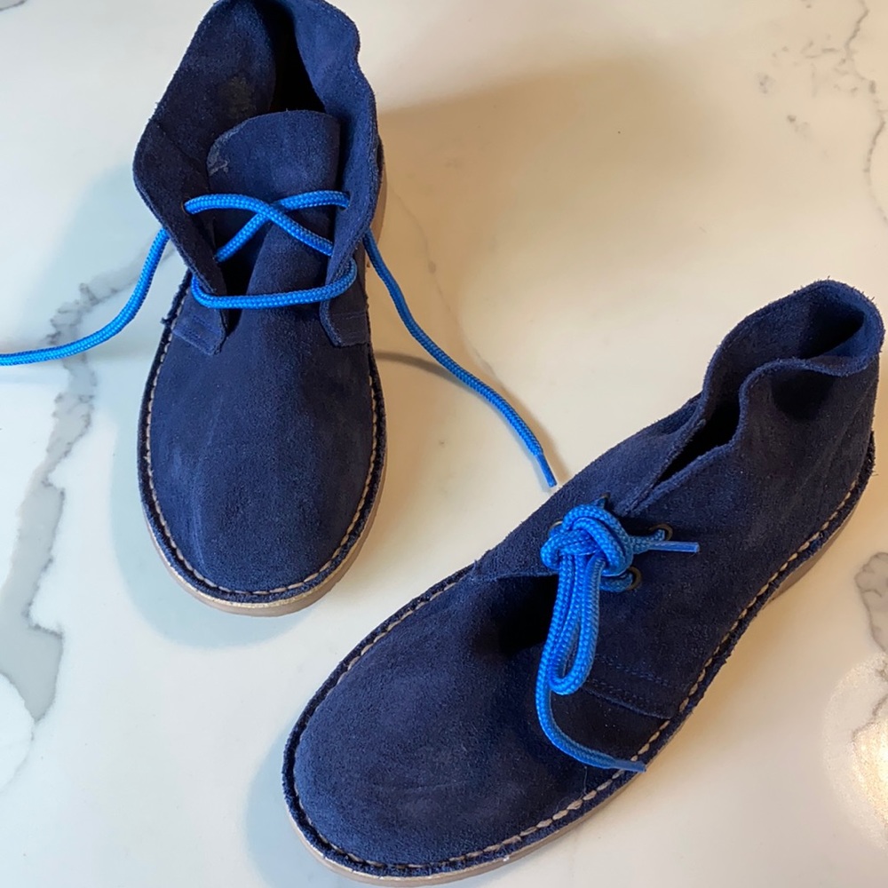 Cool, blue suede chukkas- purchased in Spain